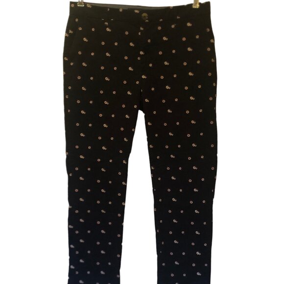 NEW (NWOT) Tommy Hilfinger navy pants w/ rose print sz 12 - Picture 1 of 12